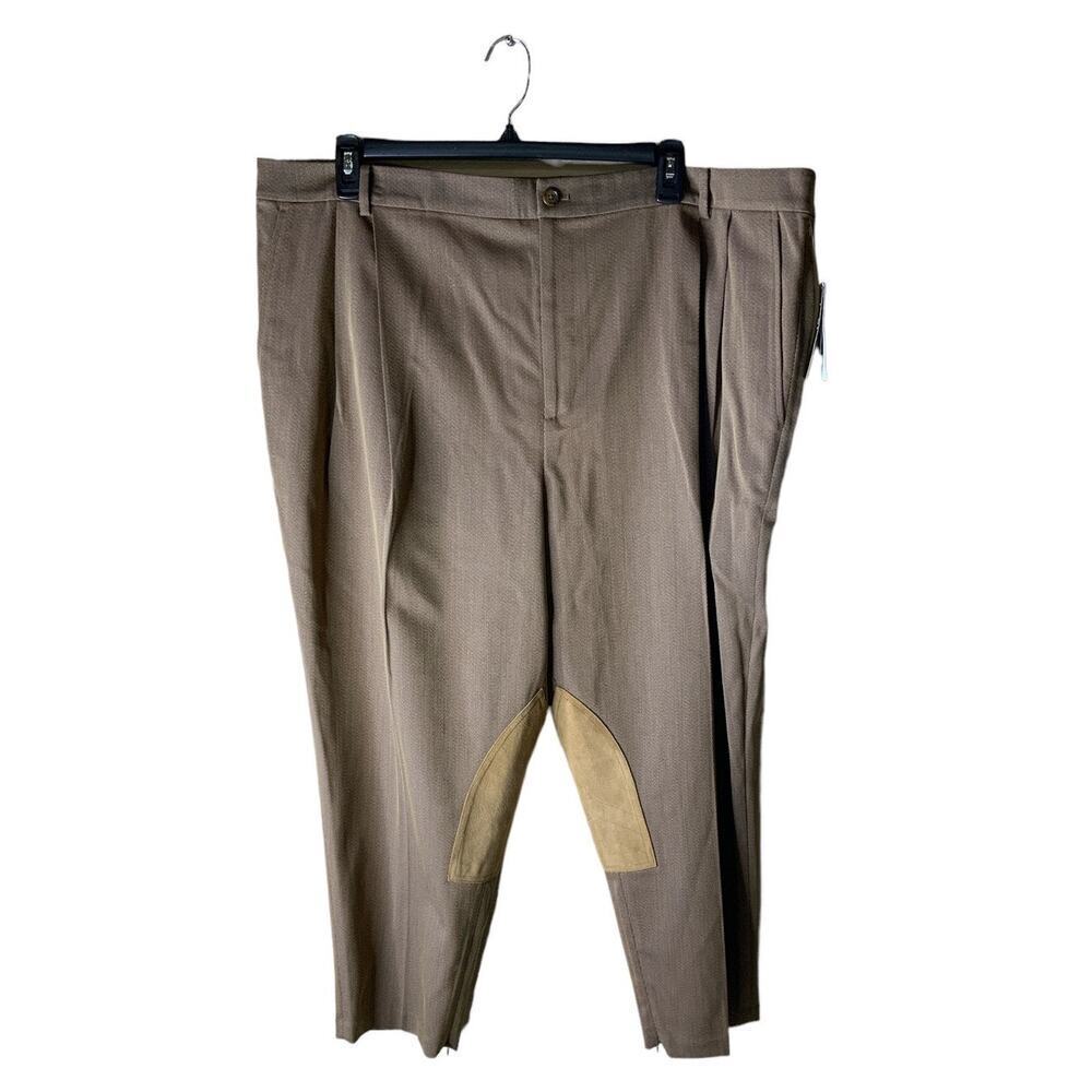 Lauren Ralph Lauren Jodhpur Suede Patches Equestrian Wool Pants Women Size 22W